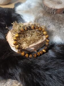 Pulsera de Ojo de Tigre con Cuentas de 6mm