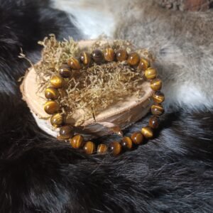Pulsera de Ojo de Tigre con Cuentas de 6mm