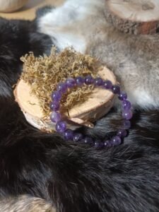 Pulsera de Amatista con Cuentas de 6mm