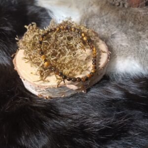 Pulsera de Ojo de Tigre con Cuentas de 4mm