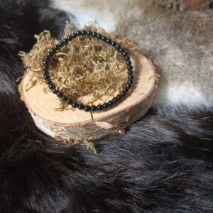 Pulsera de Obsidiana con Cuentas de 4mm