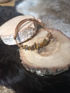 Pulsera de Ojo de Tigre con Cuerda de Algodón