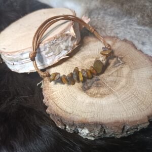 Pulsera de Ojo de Tigre con Cuerda de Algodón