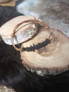 Pulsera de algodón con Turmalina