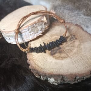 Home Pulsera de algodón con Turmalina